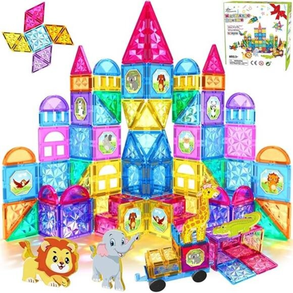 Magnetic Tiles Kids Magnetic Blocks 110PCS Building Sets 3D Magnet - Picture 7 of 7